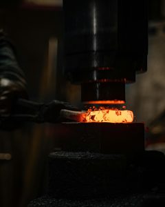 forged steel part rough surface
